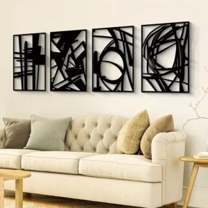 Black Abstract Metal Wall Art