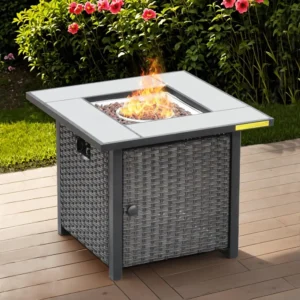 30 Inch Outdoor Patio Fire Pit Table, 50,000 BTU Heater