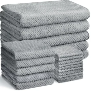 20 Pcs Bath Towels and Washcloths Set