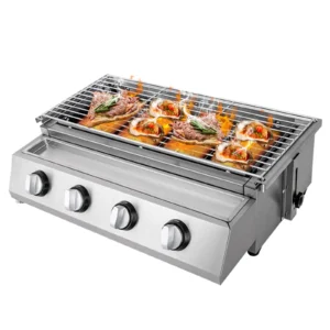 4-Burner Stainless Steel Portable Gas Grill