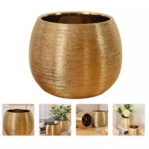 Gold-Plated Pot Planter